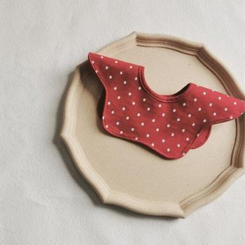 4-Layer Cotton Baby Bibs with Cute Prin Flower, 360-Degree Rotating Design, Soft Infant Saliva Towel, Newborn Burp Cloth