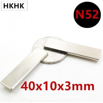 10/20PCS N52 Block Magnets 40x10x3mm