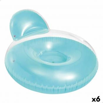 Lounge Chair Gonflable Intex Piscine Bleu Orange 137x122 cm