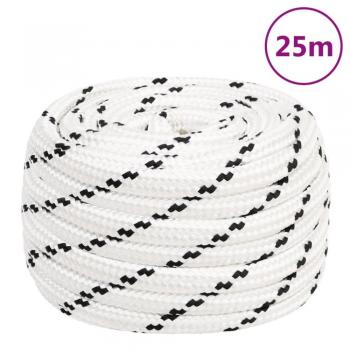 Corde en polyester blanc 20 mm 25 m