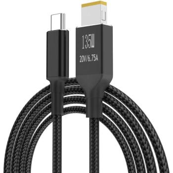 Lenovo PowerGuard 135 W USB‑C Ladegerät 2 m – Schnelles Notebook‑Netzteil, Schwarz