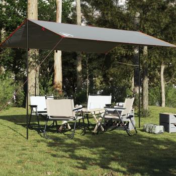 Grey and Orange Waterproof Camping Tarp 400x294 cm