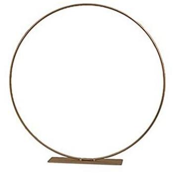 Centre de Table Anneau Métal Doré Ø 30cm avec Socle
