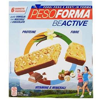 Pesoforma BeActive Barrette Proteiche Vaniglia, Nocciole e Cioccolato