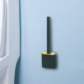 Long-Handled Soft Bristle Toilet Brush for Household Use