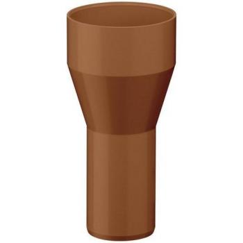 Raccord de descente en PVC 100/75 mm avec emboîtement – Réducteur marron – Inefa, conception allemande