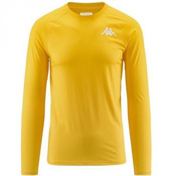 Camiseta Térmica Kappa Vurbat Compresión de Manga Larga Amarilla XL