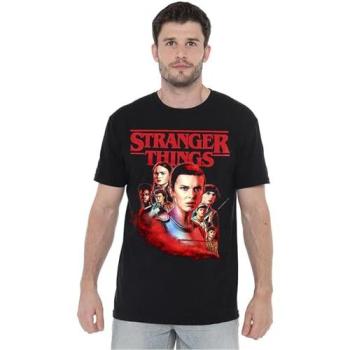 Stranger Things: Hawkins Heroes Edition Black T-Shirt (2XL)