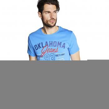 Oklahoma Jeans Herren T-Shirt R-406, Royal Blue, Medium