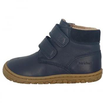 Lurchi Nino Barefoot 1 – Dunkelblau, Kinder, Komfortbarfußschuh, Größe 30 – Lürchi Klettschuh mit gepolstertem Schafrand