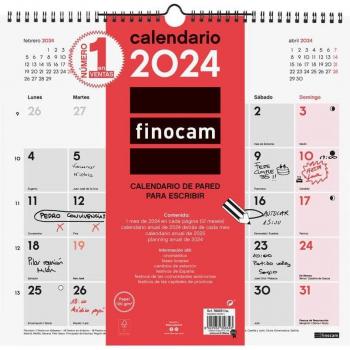 Calendario pared año 2024 Neutro escribir L