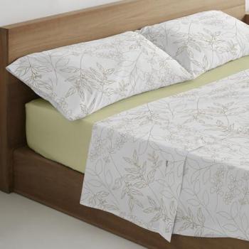 Juego de sábanas Circe crema 150 cm con 2 almohadas
