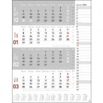 4-Monats-Planer, rot 2024