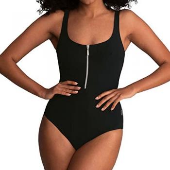 Rosa Faia Damen Badeanzug Style Eloise, schwarz, C 36