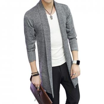 Einfarbige Herren Strickjacke für Herbst und Winter