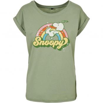 Retro Rainbow Snoopy T-Shirt für Frauen, Größe XL, Grün – Limited Edition