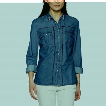 Naf Naf Hulala C1, Top para Mujer, Azul