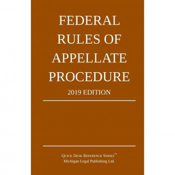 Federal rules of appellate procedure, 2019 edition paperback