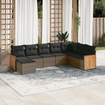 Grey Rattan Garden Sofa Set