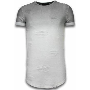 Justing T-Shirt mit langem Schnitt und Flare-Effekt