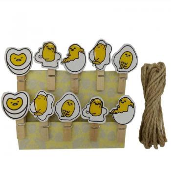 Pinza de Ropa Kawaii con Diseño de Helado Frutal (Lote 10)