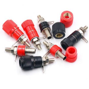 JS-910B 10PCS Binding Post Banana Plug Jack 4mm Amplifier Terminal Blocks Black Red