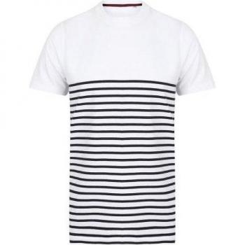 Blouse à rayures monochrome, style unisexe, gris/naval