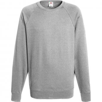 Men's Lightweight Heather Grey Raglan Sweatshirt (240 GSM)