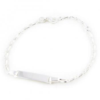 Silber‑Figaro‑Armband „Bambino“ – 15 cm, 4 mm, Les Trésors De Lily G1292