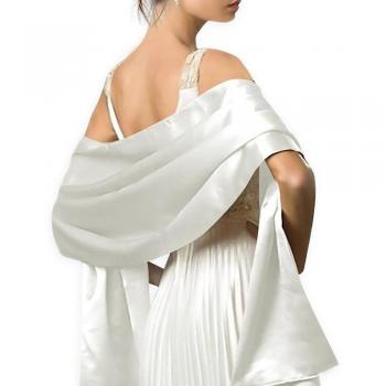 Estola de Novia Bestdaily en Satén Blanco