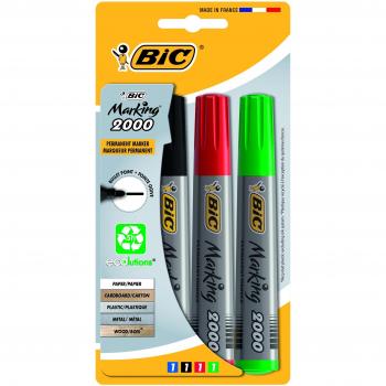 Pack de 4 marqueurs permanents BIC Marking 2000 assortis