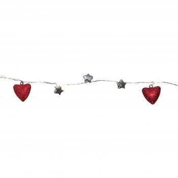 Star 728‑08 Metall-LED-Kette „Regenperlen“, Silber, 1 × 190 × 1 cm