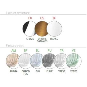 LUMETTO CROMO 1 LUCE VETRO TRASPARENTE