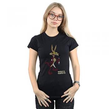 Looney Tunes Wile E Coyote Women's Distressed Cotton Tee