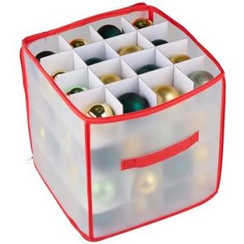 Arti Casa Weihnachtskugel‑Schachtel – 64 Kugeln, deckelnd, 30 × 30 × 30 cm