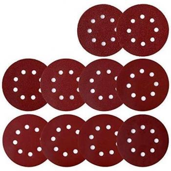 Multi-Grain Sanding Discs – 125mm, 8 Holes, 40 to 600 Grit (100pcs)