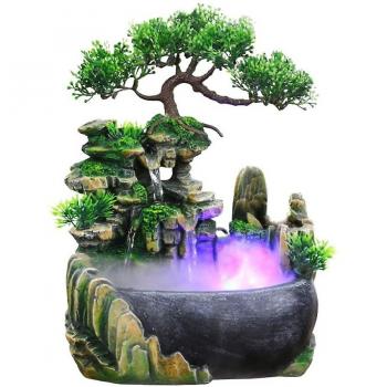 Fuente Decorativa con Luz LED y Nebulización