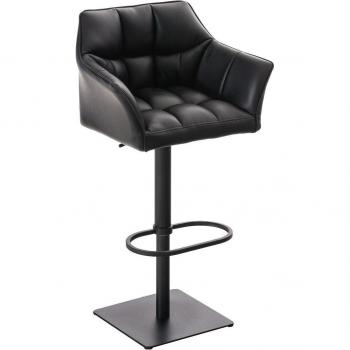 Décoshop26 Tabouret bar haute PVC noir