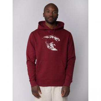 Watapparel: Felpa “Surfing Spaceman” con colori Borgogna e Bianco