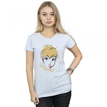 Tinkerbell Sparkle Girl’s Boyfriend T-Shirt – Grey Edition