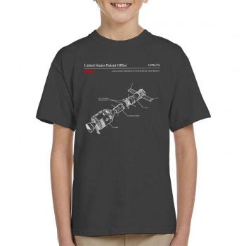 Apollo–Soyuz Connection Blueprint Tee – Kids Charcoal