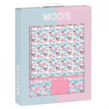 Estuche Multicolor Moos Flores – 3 piezas, 28x35x6 cm