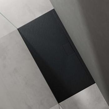 Piatto Doccia Ultra Sottile 3 cm Effetto Pietra Marmoresina con Installazione Versatile e Scarico Laterale
