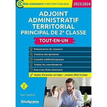 Adjoint administratif territorial principal de 2e classe : tout-en-un, catégorie C : 2022