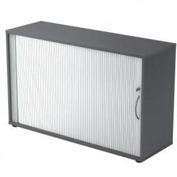Mcbuero.de Rolladenschrank 2 OH BxTxH 120x40x74,8cm Griff BM Graphit/S