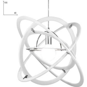 Lampada Fan Europe 60W in Bianco con Anelli 100x48