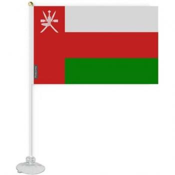 Oman Flag Peel-and-Stick Banner – 20x30cm, Heavy‑Duty Polyester, Front/Back Print, Multi-Color