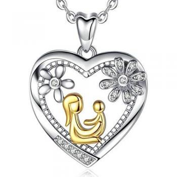 Chaîne 45,7 cm AEONSLOVE – Cadeau Cœur pour Tante