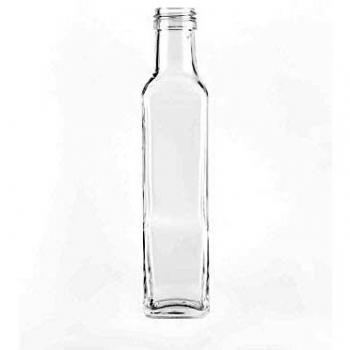 Albert's 6 x Glasflasche, Weiss, 250 ml, Schraubverschluss, perfekt für DIY-Projekte