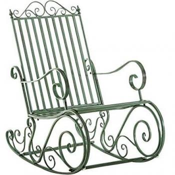 Sedia a dondolo in ferro Smilla verde antico